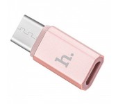 Переходник HOCO Type-C на Micro USB Adapter (Розовое золото)