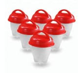 Силиконовые формы для варки яиц без скорлупы (Красный)