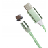 Магнитный кабель USB 360 LED Lightning 1000mm (Зеленый)