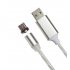 Магнитный кабель USB 360 LED Micro Usb 1000mm (Белый)