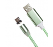 Магнитный кабель USB 360 LED Micro Usb 1000mm (Зеленый)