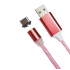 Магнитный кабель USB 360 LED Type-C 1000mm (Красный)