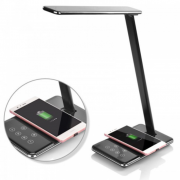 Настольная лампа с беспроводной зарядкой 4 в 1 Smart Lamp для iPhone, AirPods, Apple Watch (Черный)