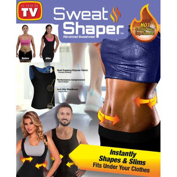 Майка для похудения Sweat Shaper Размер 2XL-3XL (Черная)