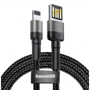Кабель Baseus Cafule Cable Special Edition для Lightning 1м CALKLF-GG1 (Черный с серым)
