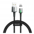 Кабель магнитный Baseus Zinc Magnetic Cable USB For iP 2.4A 1m CALXC-A01 (Черный)