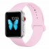 Силиконовый ремешок Sport для Apple Watch 42 44 мм (Бледно розовый) 