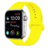 Силиконовый ремешок Sport для Apple Watch 42 44 мм (Ярко желтый) 