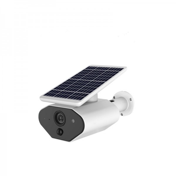 Аккумуляторная IP камера видеонаблюдения L4 с солнечной панелью (Белый)