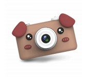 Детская цифровая камера D3 Plus с силиконовым чехлом Собачка (Коричневый)