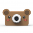 Детский цифровой фотоаппарат камера с силиконовым чехлом Медведь (Коричневый)