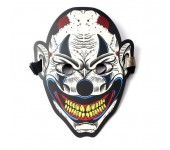 Звуковая светодиодная маска LED Mask клоуна (Белый с черным)