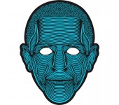 Звуковая светодиодная маска LED Mask (Синий)