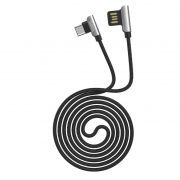 Кабель USB Hoco U42 Exquisite steel Type-C charging data cable 120cм (Черный)