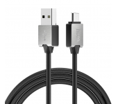Кабель USB Hoco U49 Refined steel charging data cable Micro USB 2.4A 120cм (Черный)