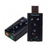 Внешняя звуковая карта USB Channel Sound 7.1 (Черный)