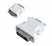 Адаптер переходник DVI 24+5 M to VGA F (Белый)
