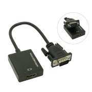 Адаптер переходник VGA to HDMI+AV+Micro (Черный)