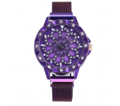 Женские часы с крутящимся циферблатом Flower Diamond (Фиолетовая сирень)
