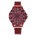 Женские часы с крутящимся циферблатом Flower Diamond (Красный)
