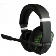 Игровые наушники PS4-480 с микрофоном (Черный с зеленым)