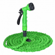Поливочный садовый растягивающийся шланг с насадкой-распылителем Magic hose 30 метров (Зеленый)