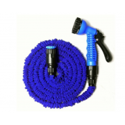 Растягивающийся садовый шланг с насадкой-распылителем Magic hose 75 метров (Синий)