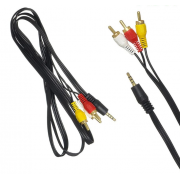Кабель соединительный Jack 3.5 мм-3RCA 1.5м (Черный)