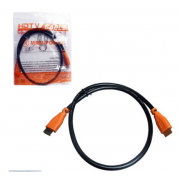 Кабель HDMI-HDMI M-M 0.75м резиновый (Черный с красным)