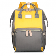 Сумка-рюкзак для мам (Серый с желтым)