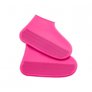 Водонепроницаемые многоразовые бахилы от дождя и грязи для защиты обуви, размер M (Розовый)