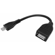 OTG Micro USB-USB кабель чёрный 12 см