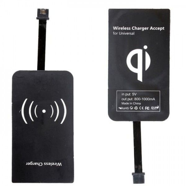 Универсальный Qi ресивер приемник для беспроводной зарядки microUSB тип A для Android 2 шт