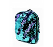 Женский рюкзак с блестками (бирюзовый с фиолетовым)
