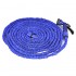 Поливочный растягивающийся садовый шланг с насадкой-распылителем Magic hose 30 метров (Синий)