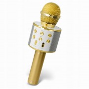 Беспроводной Bluetooth Hifi микрофон караоке WS 858 (Золотистый)