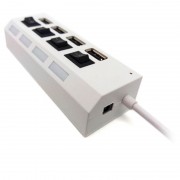 USB-концентратор USB-хаб JC-401 4 usb портов с выключателем (Белый)