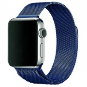Ремешок Milanese Loop для Apple Watch 38 40 мм ремешок на магнитной застежке, гибкий, нервущийся (Синий)