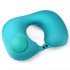 Дорожная надувная подушка для шеи со встроенной помпой Pictet Fino RH34 (Синяя)