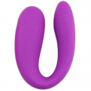Вибратор U-типа вагинально-клиторальный, вагинально-анальный, для пары (Фиолетовый)