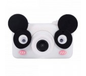 Детская цифровая мини камера фотоаппарат D3 Plus с силиконовым чехлом Панда (Черно белый)