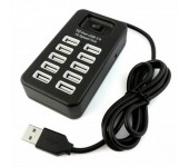 Разветвитель USB HUB 10 портов P-1603 (Черный)