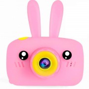 Детский цифровой фотоаппарат камера в форме зайчика (Розовый)