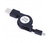 Выдвижной Micro USB кабель (Черный)