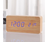 Настольные цифровые часы-будильник VST-862 (Бежевые) (синие цифры)