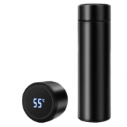 Бутылка-термос с датчиком температуры Smart Cup LED (Черная)