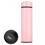 Бутылка-термос с датчиком температуры Smart Cup LED (Розовая)