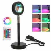 Светодиодный атмосферный ночник проектор заката Sunset Lamp с пультом 