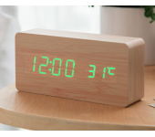 Настольные цифровые часы-будильник VST-862 (Бежевые) (зеленые цифры)