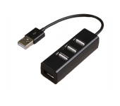 HUB 3-портовый концентратор 4-PORT HUB USB 2.0 (Черный) 